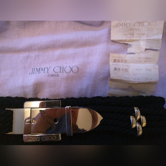 Auth Jimmy Choo Oversize Clutch w Gold Buckle-RARE - Picture 7 of 10